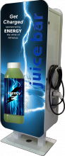 electric car charging station with advertising on the unit electric car charging station with advertising on the unit